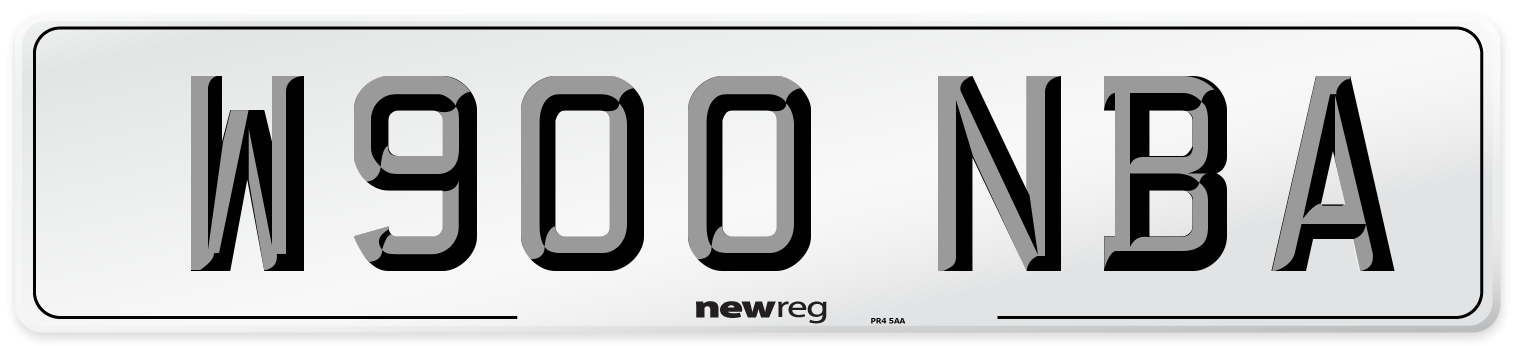 W900 NBA Number Plate from New Reg